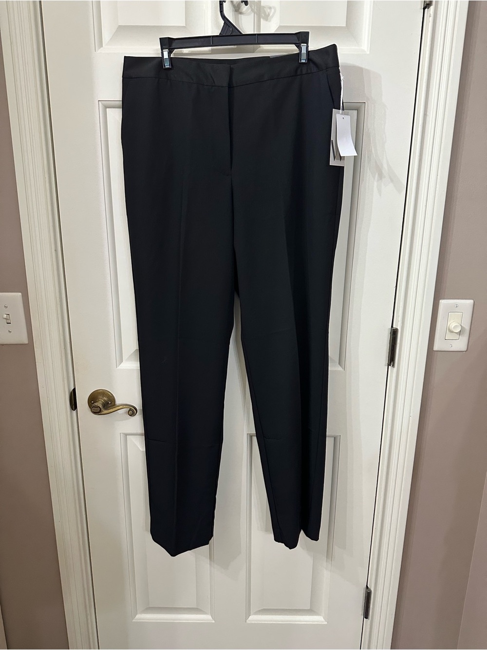 Worthington Women’s Black Dress Pants Size 12 NWT Wrinkle Free Straight Leg